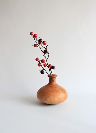 Decorative bud vase handmade, rustic wooden vase