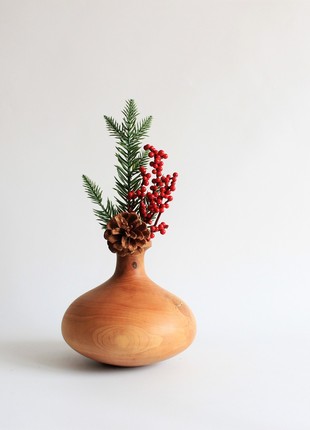 Decorative bud vase handmade, rustic wooden vase7 photo