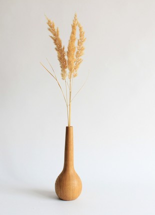 Small decorative vase, handmade wooden rustic decor