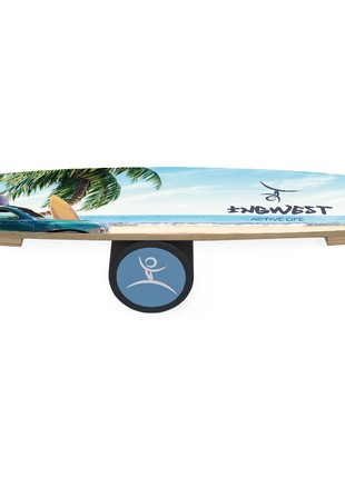 Balance board InGwest Retro beach (Balance Board Training System) with anti-slip roller5 photo