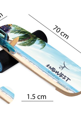 Balance board InGwest Retro beach (Balance Board Training System) with anti-slip roller4 photo