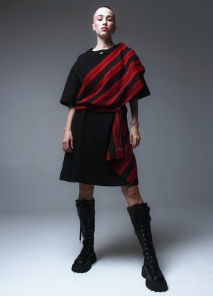 Mini dress with scarf