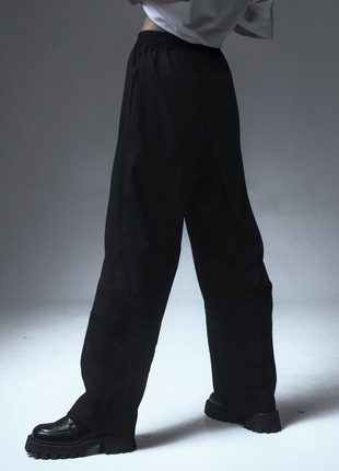 Cossack pants with linen cuffs3 photo