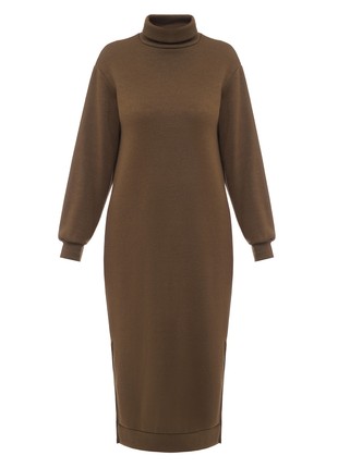 Brown angora dress