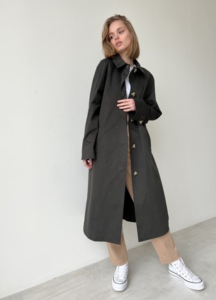 Classic oversize Trench coat - Antracite