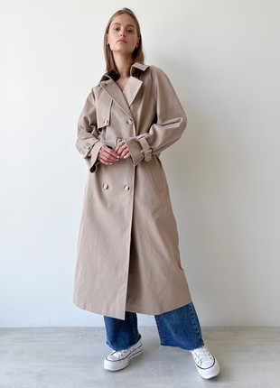 Double breasted trench coat - Sand