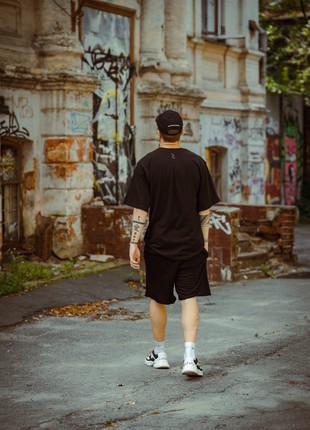 Oversized T-shirt OGONPUSHKA GG black2 photo