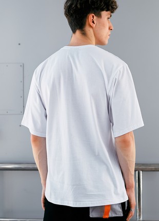 Oversized T-shirt OGONPUSHKA Sling with reflective white3 photo