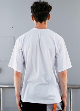 Oversized T-shirt OGONPUSHKA Sling with reflective white2 photo