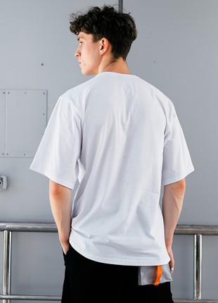 Oversized T-shirt OGONPUSHKA Sling with reflective white4 photo