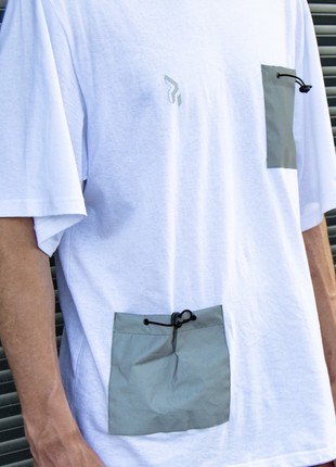Oversized T-shirt OGONPUSHKA Pants with reflective white4 photo