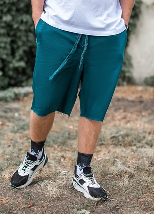 Men's knitted shorts OGONPUSHKA Breet color emerald3 photo