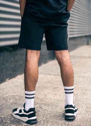 Cotton men's shorts OGONPUSHKA Deep black2 photo
