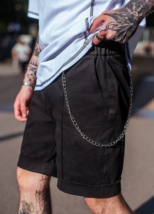 Cotton men's shorts OGONPUSHKA Edge black4 photo