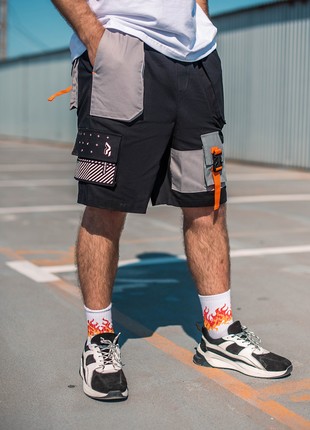 Tsargo shorts for men OGONPUSHKA Sling with reflective black1 photo