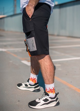 Tsargo shorts for men OGONPUSHKA Sling with reflective black8 photo