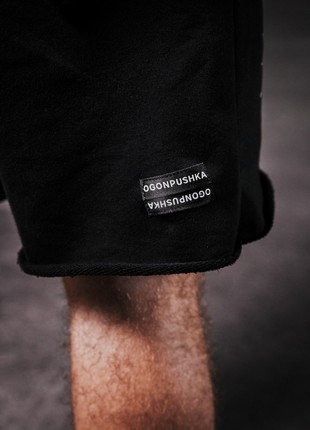Oversized knitted shorts OGONPUSHKA Tech black3 photo