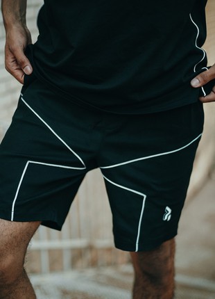 Cargo shorts for men OGONPUSHKA Xeed with reflective black2 photo