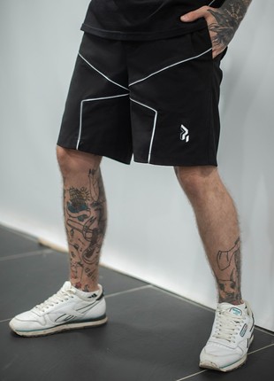 Cargo shorts for men OGONPUSHKA Xeed with reflective black3 photo