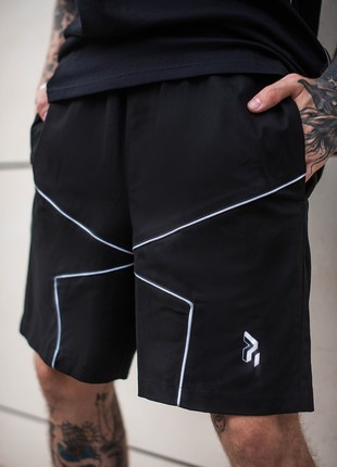 Cargo shorts for men OGONPUSHKA Xeed with reflective black4 photo