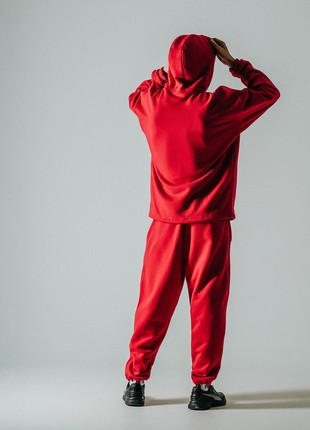 Warm sports suit oversized OGONPUSHKA Scale 2.0 wine red3 photo