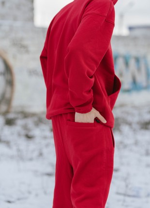 Warm sports suit oversized OGONPUSHKA Scale 2.0 wine red9 photo