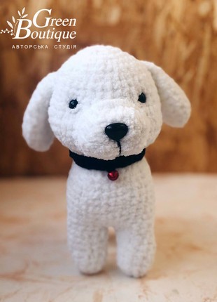 Plush toy  the White Dog1 photo