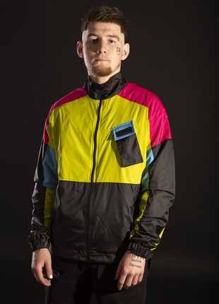 Men's zip-up jacket OGONPUSHKA Retro red