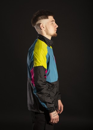 Men's windbreaker-zipper OGONPUSHKA Retro turquoise2 photo