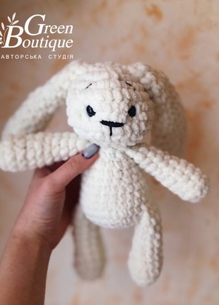 Plush toy Hare with long ears5 photo