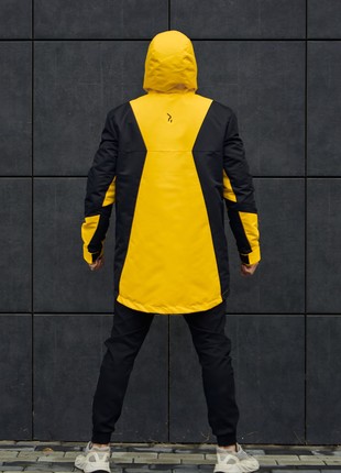 Demi-season men's jacket OGONPUSHKA Horn black and yellow2 photo