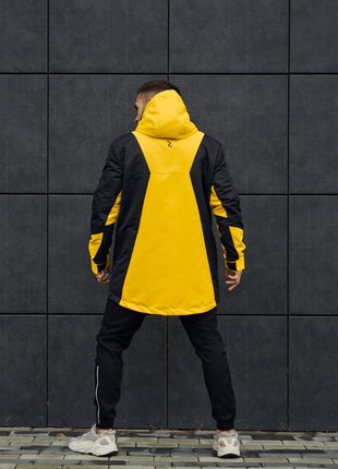 Demi-season men's jacket OGONPUSHKA Horn black and yellow4 photo