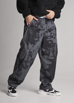 Sporty pants oversize OGONPUSHKA Stain black4 photo