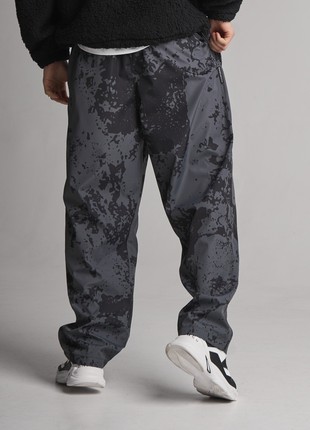 Sporty pants oversize OGONPUSHKA Stain black7 photo