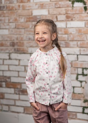 Flannel shirt with butterflies Be.Child