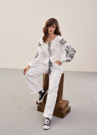 Ethnic blouse with embroidery MEREZHKA "Firebird"4 photo