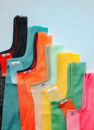 A set of mesh bags in an organizer. handmade.6 photo
