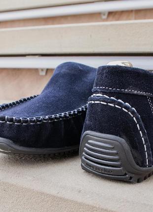 Blue men's moccasins "PS 8" made of natural suede and leather. choose stylish moccasins for eve4 photo