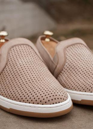 Summer men's moccasins made of natural nubuck and leather! choose quality and stylish men's shoes!4 photo