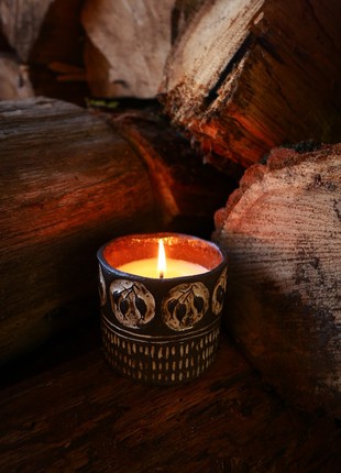 "Wild Green" perfumed candle (handcrafted ceramic pot)3 photo