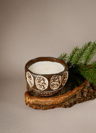"Amber Light" perfumed candle (handcrafted ceramic pot)5 photo