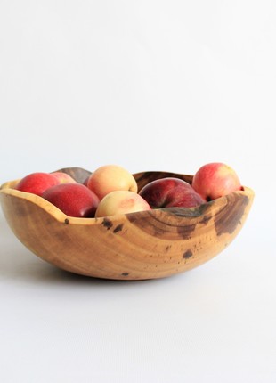 Handmade salad bowl, decorative wooden dinnerware1 photo
