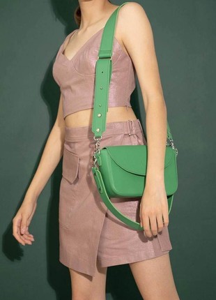 Leather Cross-Body Bag green The Wings TW-Molly-green2 photo