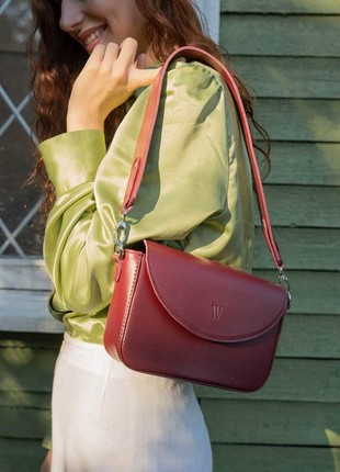 Leather Cross-Body Bag burgundy The Wings TW-Molly-vin