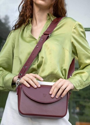 Leather Cross-Body Bag burgundy The Wings TW-Molly-vin2 photo