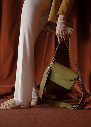 Leather Cross-Body Bag olive The Wings TW-Molly-olive5 photo