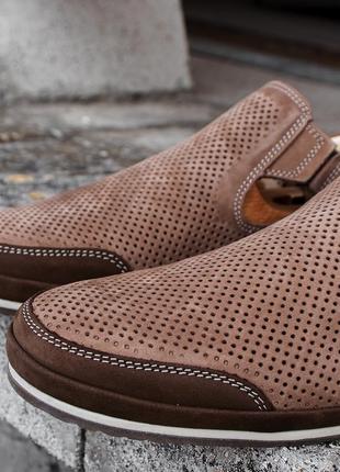 Men's sand moccasins with perforation. choose quality shoes  Kadar 459!4 photo