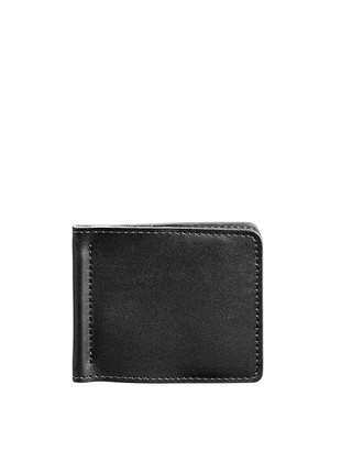 Men's leather wallet 1.0 money clip black (BN-PM-1-g)