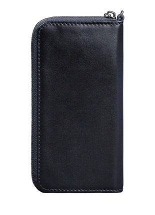 Leather Zip Wallet 6.1 blue (BN-PM-6-1-navy-blue)4 photo