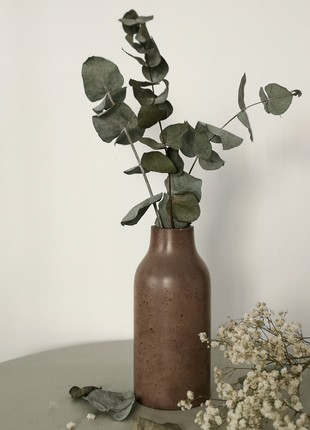 Brown modern concrete vase
